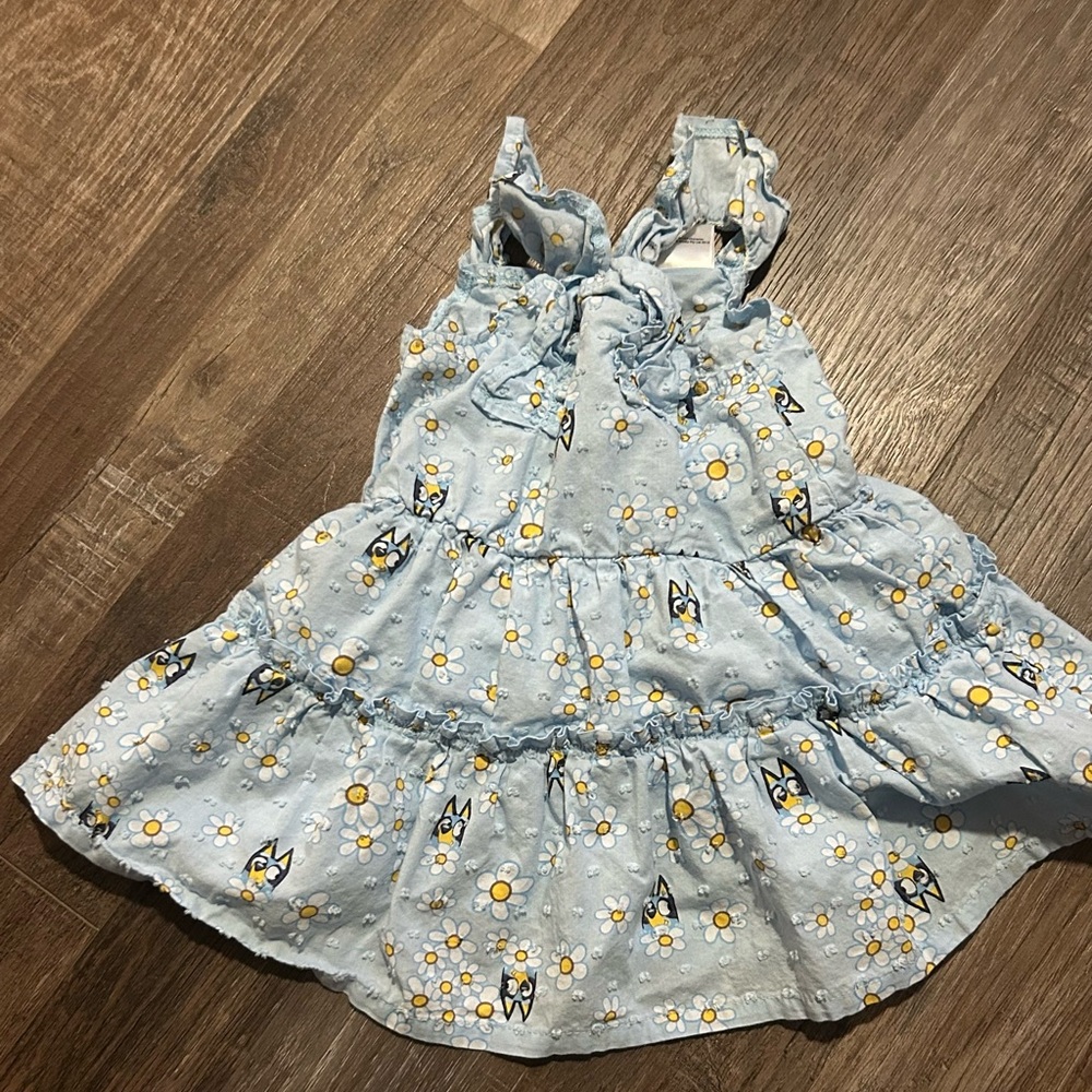 Bluey Light Blue Daisies Flowers Daisy Sun Dress 12m 114